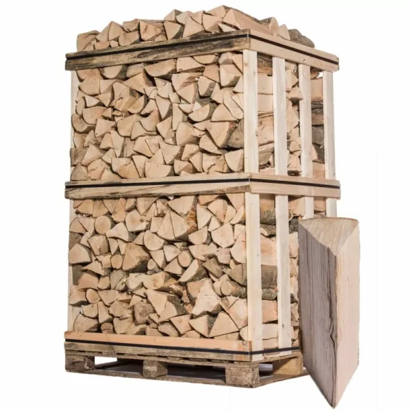 Bois de chauffage - 33 cm - rangé sur palette - 2 m3