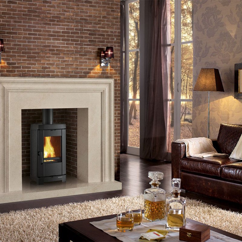 Poêle à bois Brigitta GB Noir Anthracite 5,8 kw Poêle à bois Brigitta GB Noir Anthracite 5,8 kw