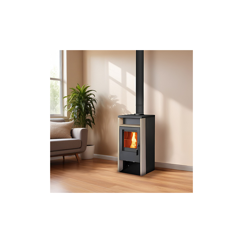 Poêle à bois VEGA pierre de sable 6,2 kw Poêle à bois VEGA pierre de sable 6,2 kw