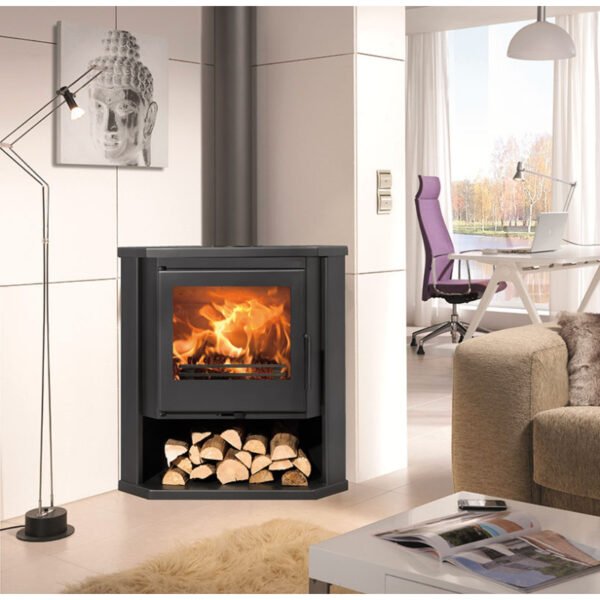 Poêle à bois d'angle Sintra 7 kw