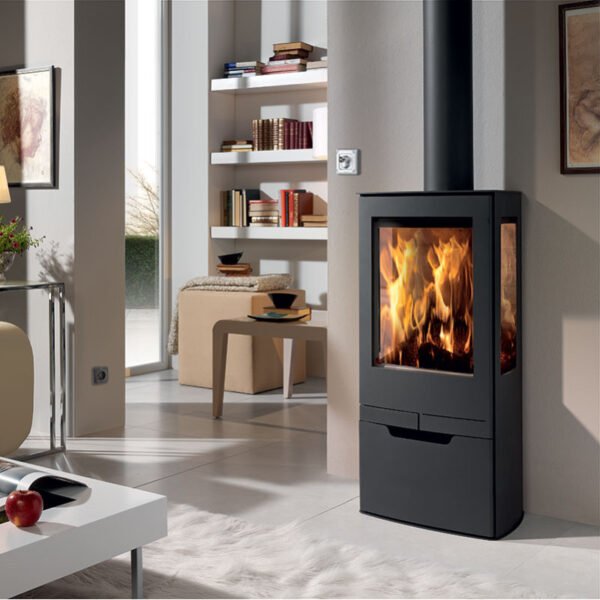 Poêle à bois étanche ZINC 7,9 kw
